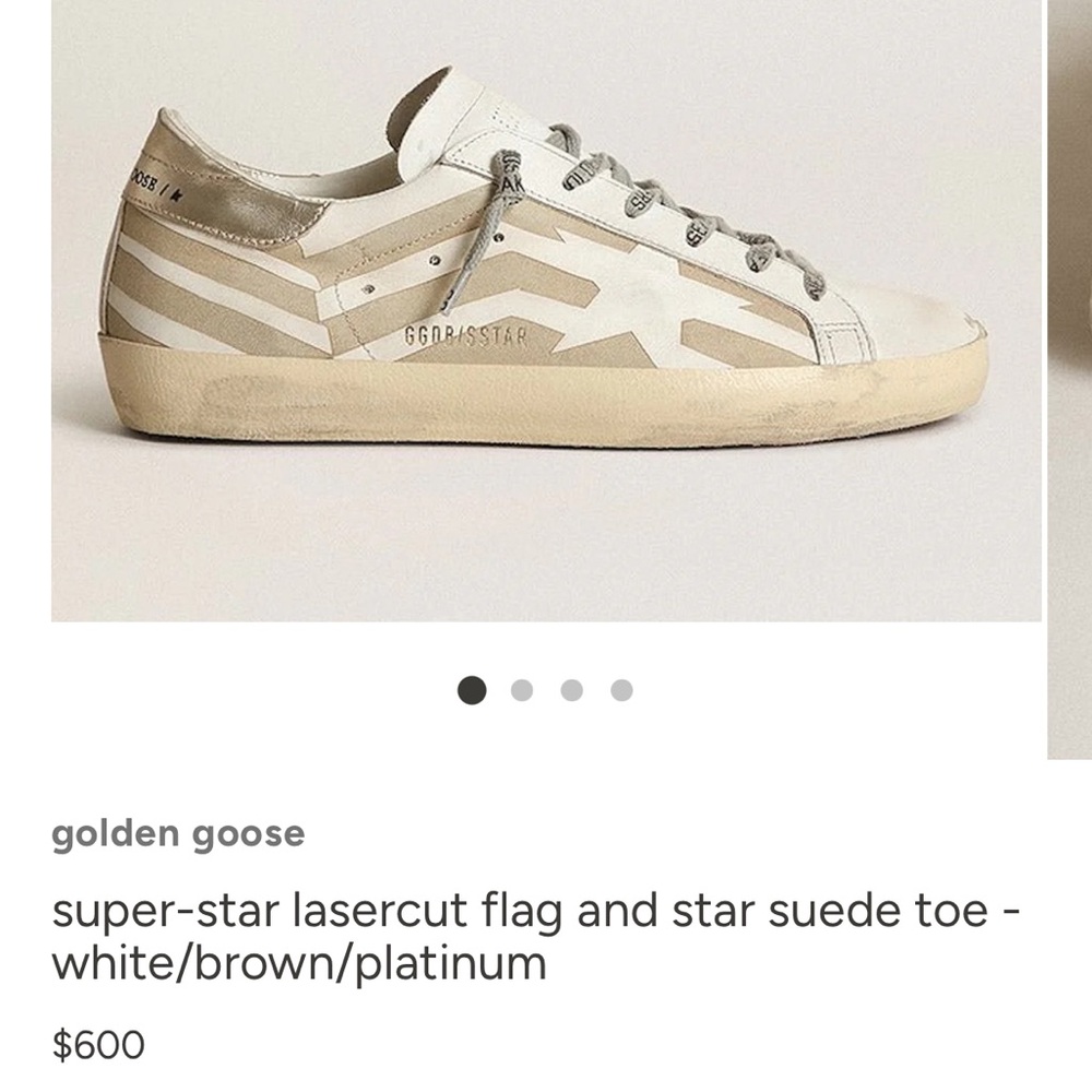 Golden Goose Super-Star Laser-Cut Flag & Star suede toe Size 40 (US9) - EUC - Picture 9 of 9